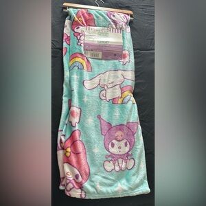 Hello Kitty Pink and Aqua Blanket